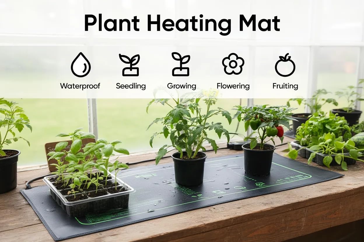 RooTrimmer heating mat with waterproof backing protecting from spills