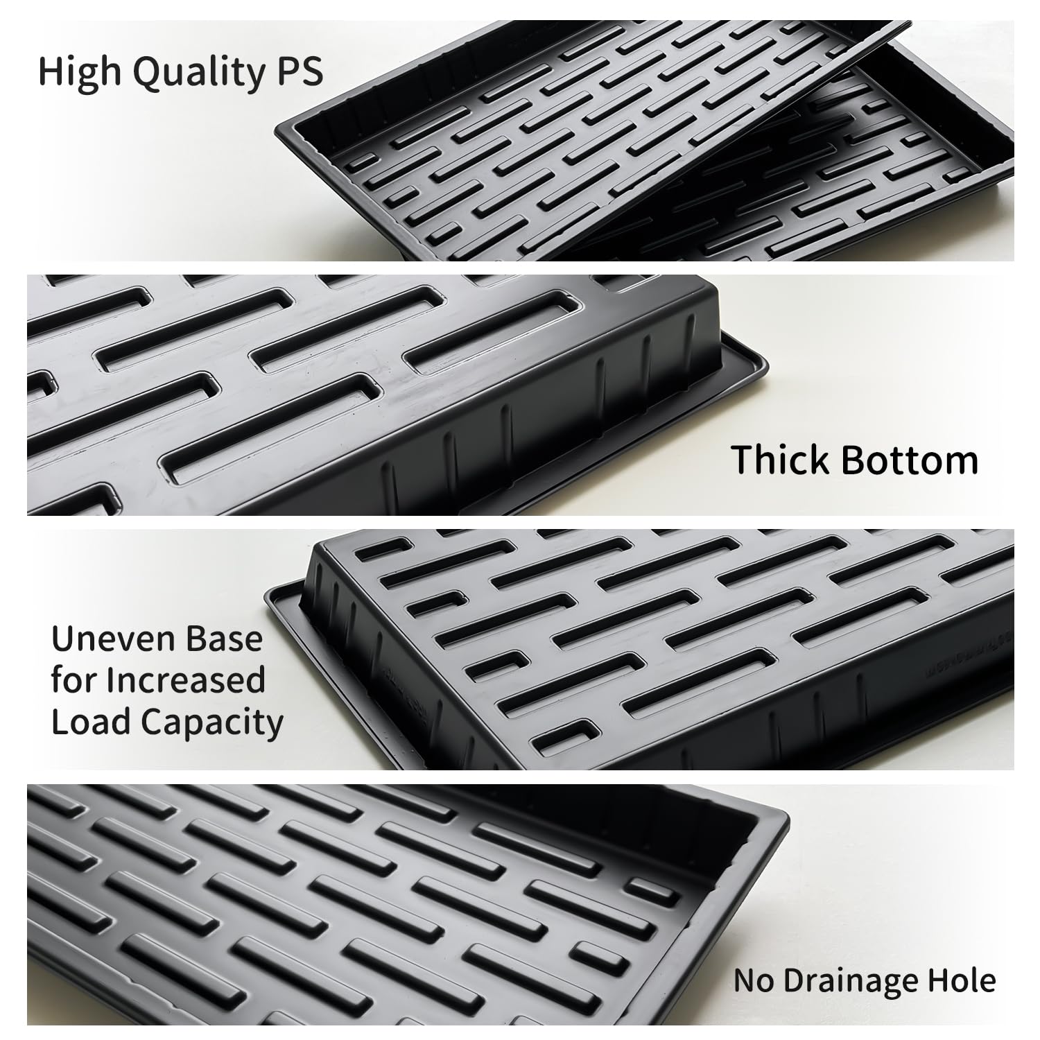 RooTrimmer heavy-duty BPA-free plastic tray demonstrates durability during transport.