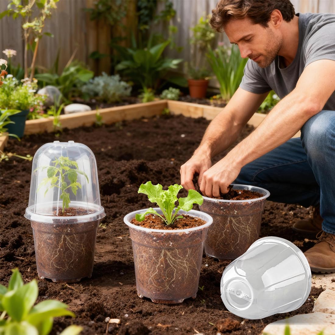RooTrimmer humidity dome securely snaps on for stable propagation.