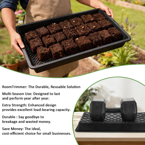 RooTrimmer versatile tray supports soil and hydroponic setups.