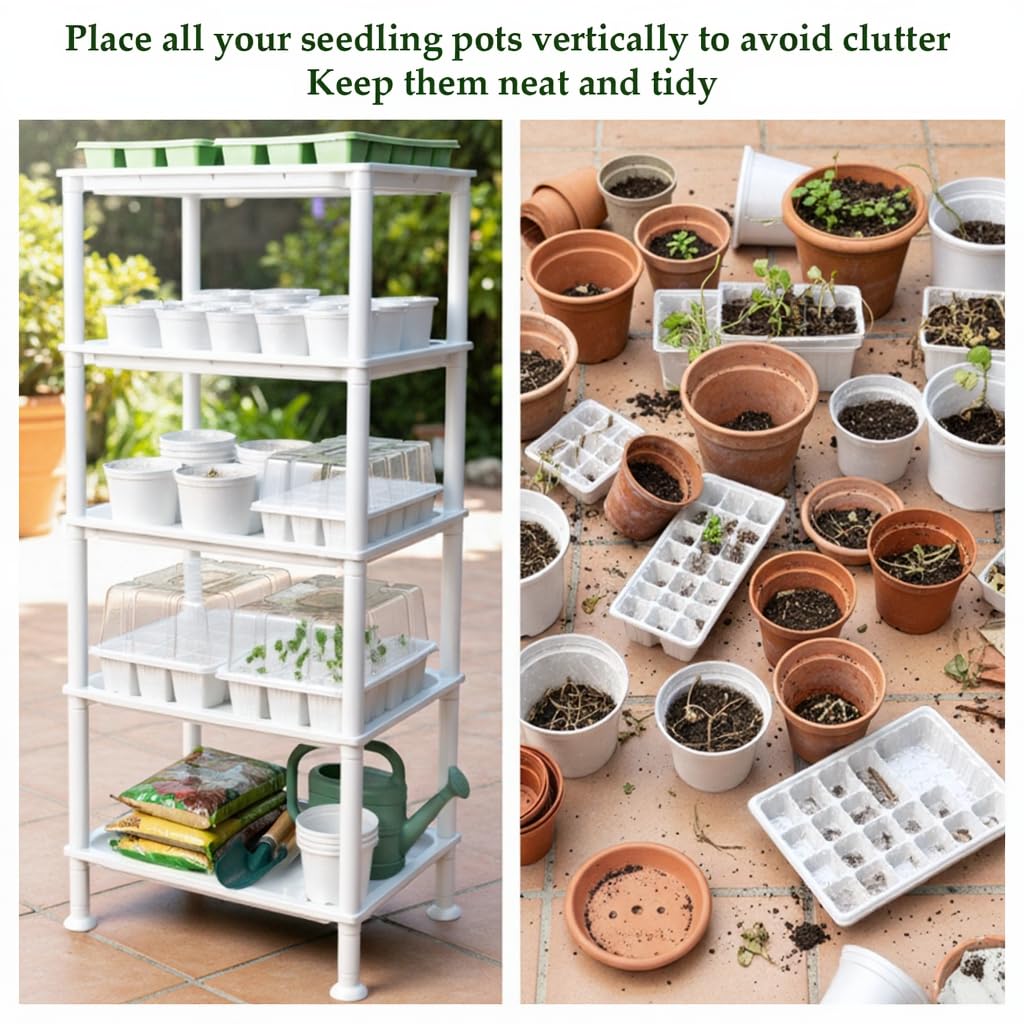 RooTrimmer used indoors and outdoors for seedling trays arrangement