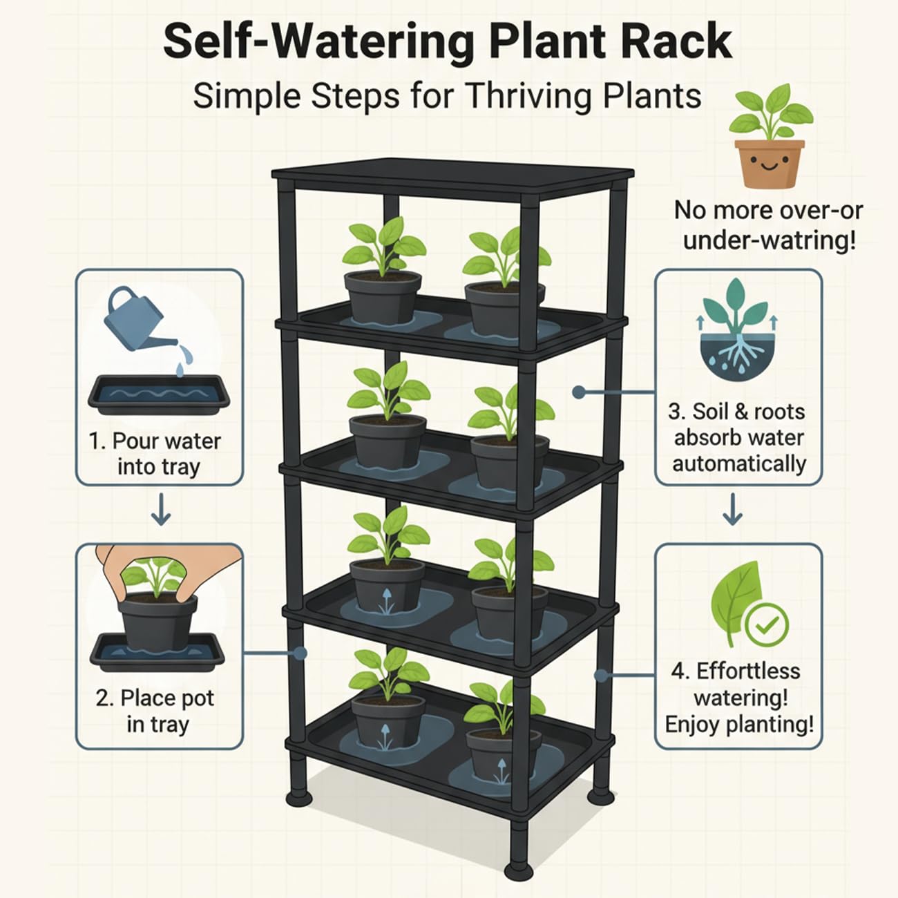 RooTrimmer indoor seed starting scene with sprouting trays.