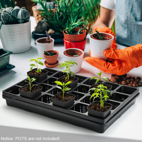 RooTrimmer leak-free move design enables transferring pots without mess.