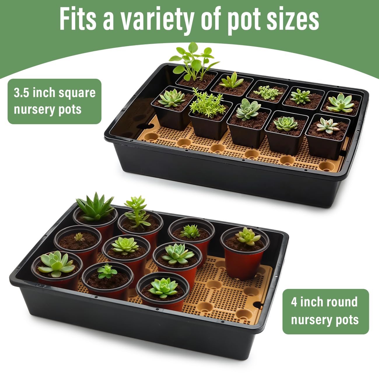 Removable mesh mats promote airflow and reduce soil stains
