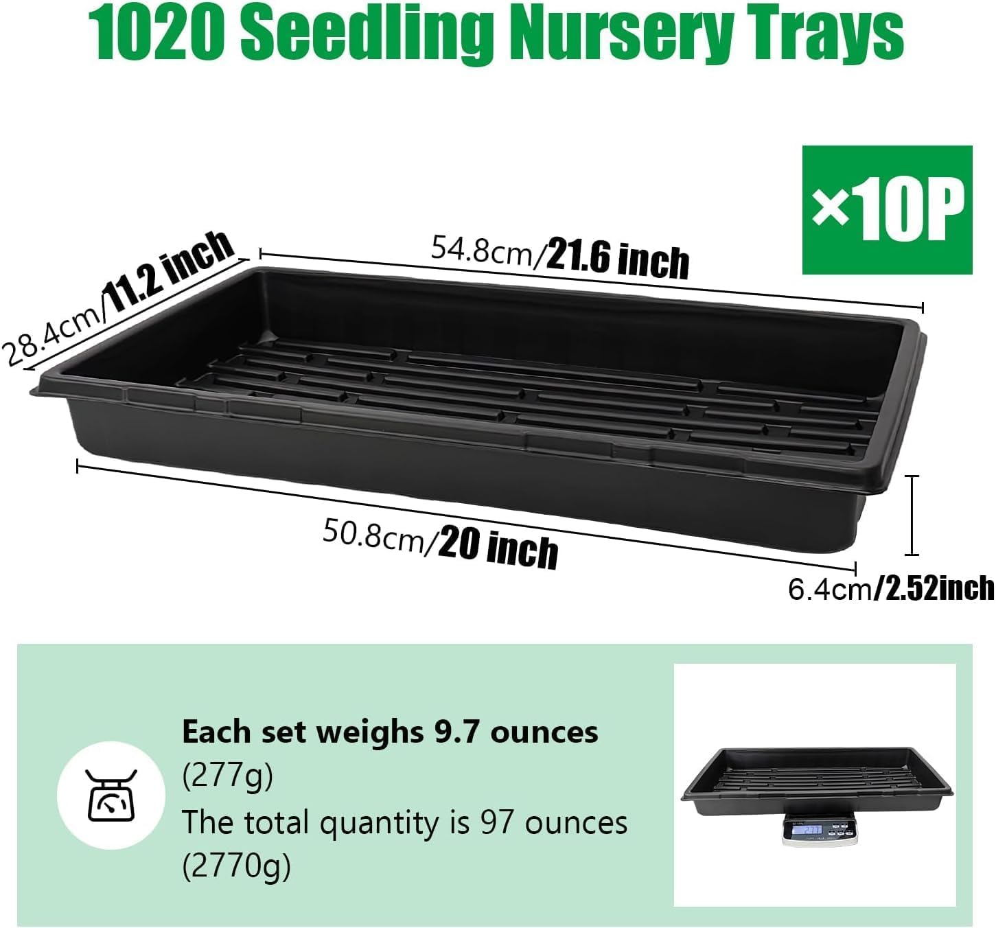 rootrimmer 1020 tray set ideal for microgreen growers.