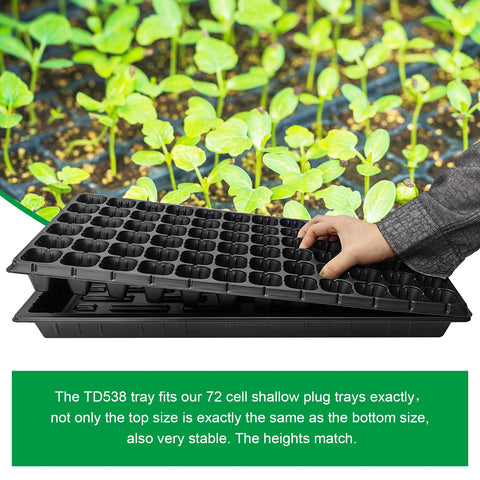 RooTrimmer microgreen tray in use showcases efficient space and workflow