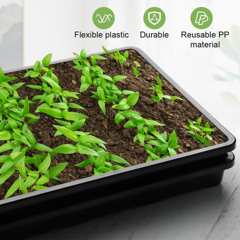 RooTrimmer microgreens trays for indoor use with compact flat profile.
