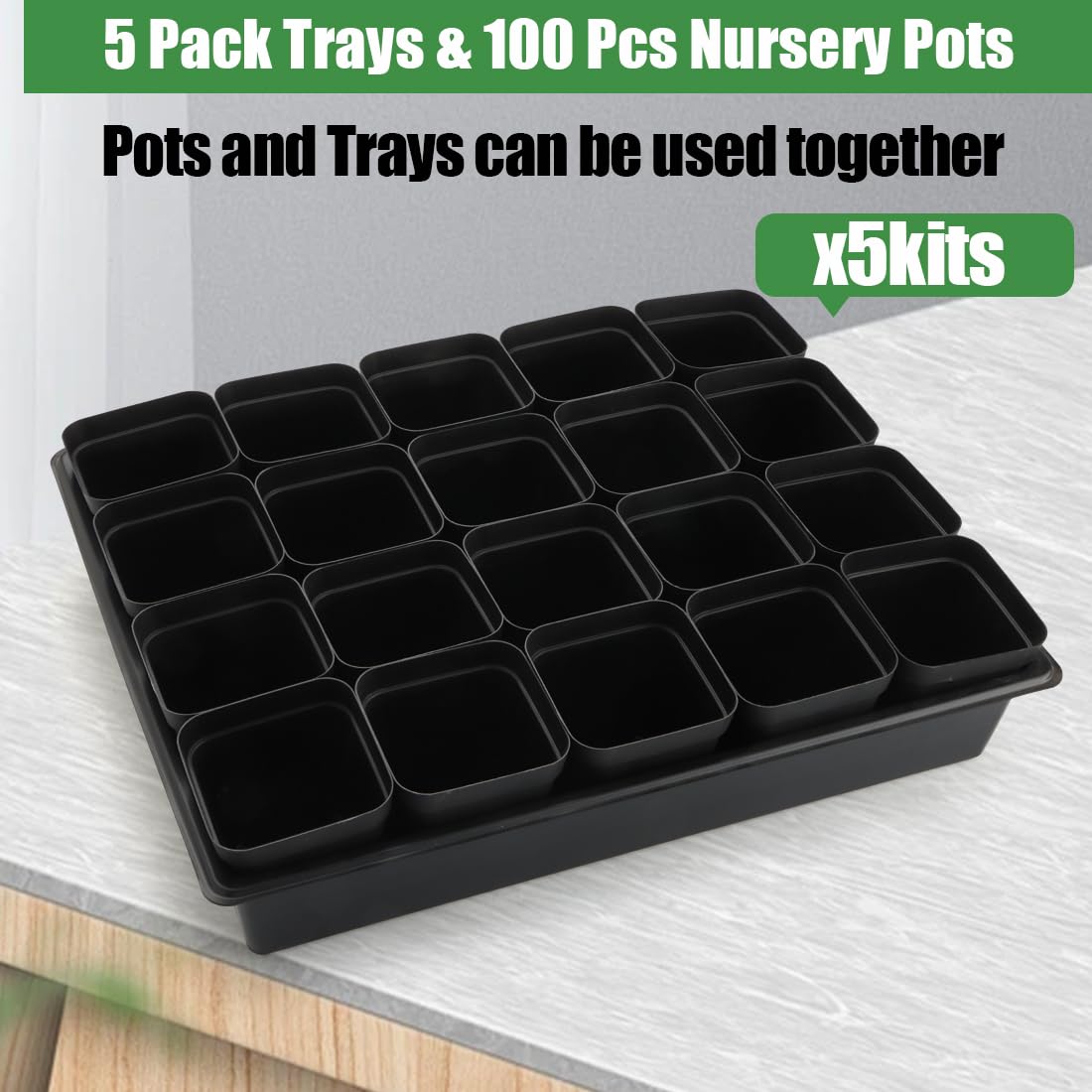 RooTrimmer nonporous tray design helps contain nutrients efficiently