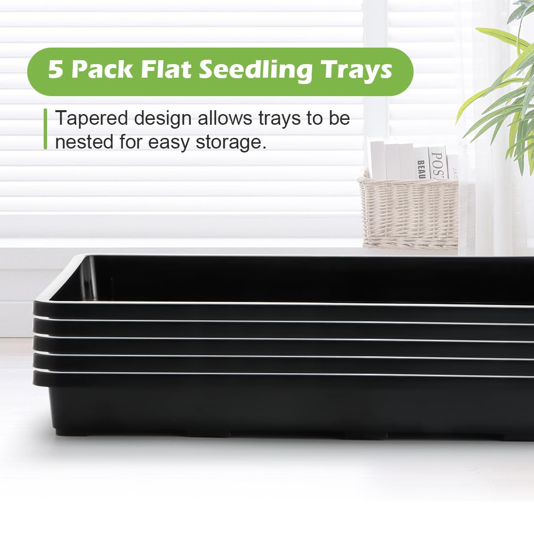 RooTrimmer pots with drainage holes to promote healthy root aeration