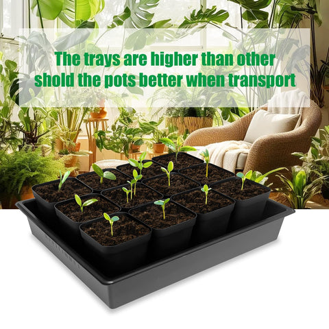 RooTrimmer nursery tray with pots demonstrating anti-tip stability.