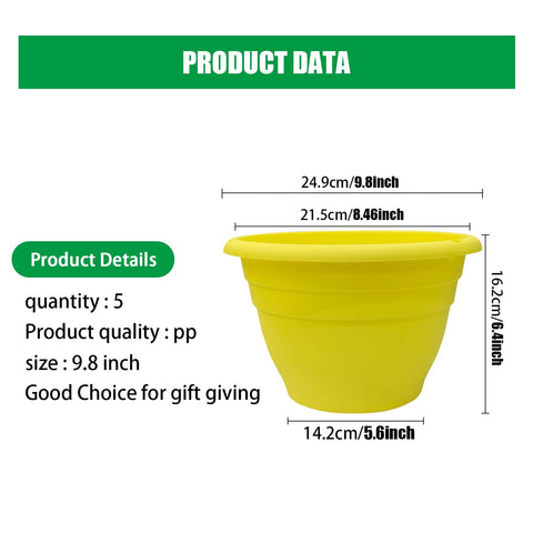 RooTrimmer plant pots with drainage holes and removable plugs for water control.