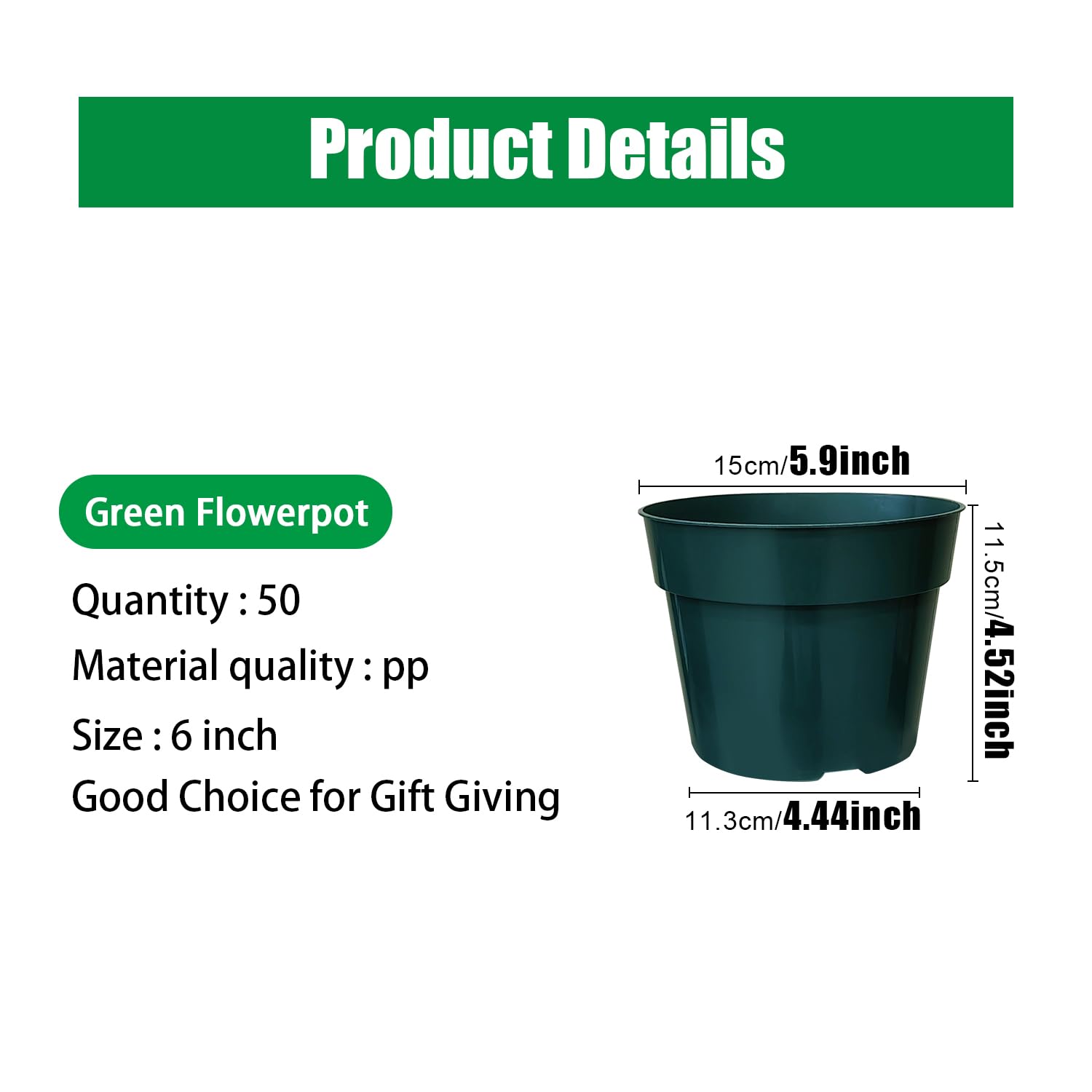 RooTrimmer thick plastic pot ideal for indoor and outdoor succulents.