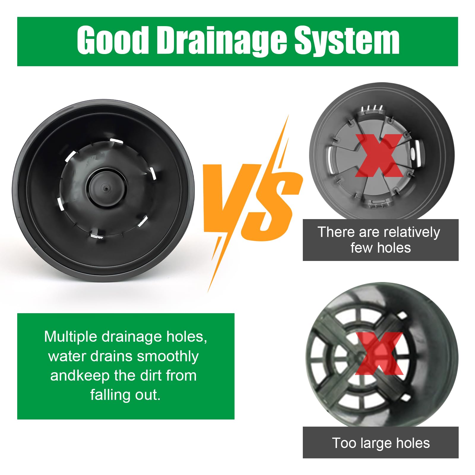 RooTrimmer pot features reinforced rim for durability and easy handling