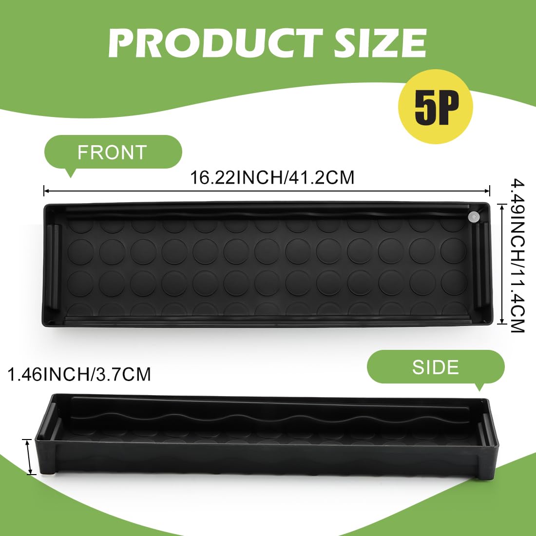 RooTrimmer removable drainage hole saucer promotes healthy root aeration.