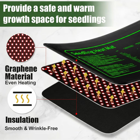 Rootrimmer rolled-flat mats store compactly for space-saving storage.