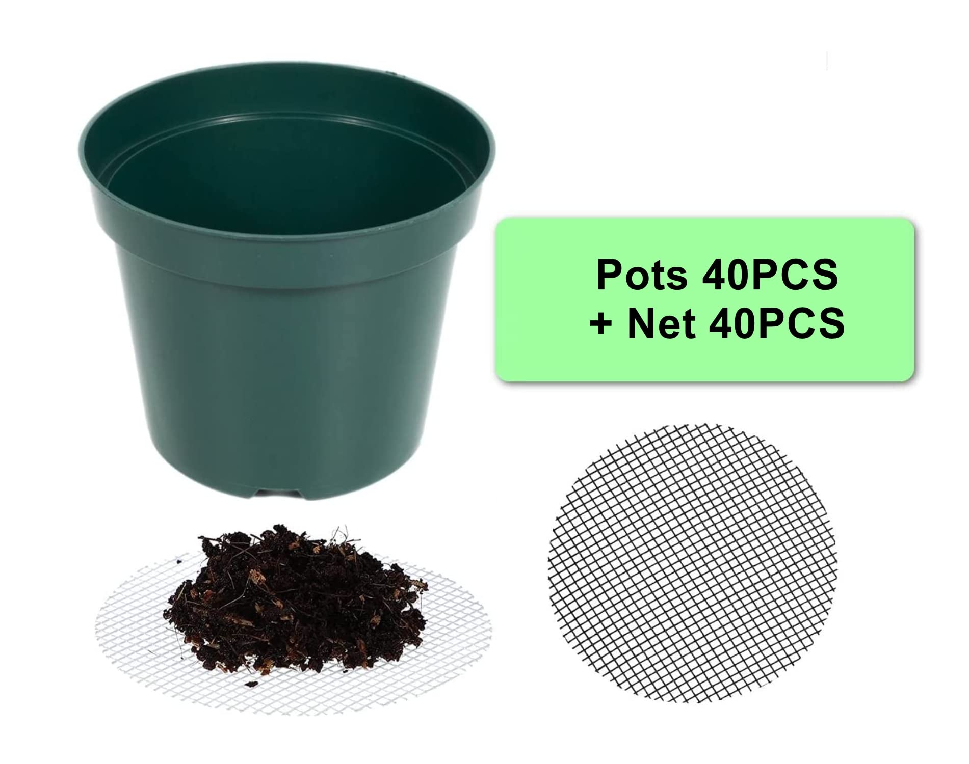 RooTrimmer round mesh pad pot keeps soil moist while excess water drains