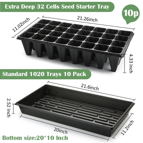 RooTrimmer 32-cell deep seed starter tray with individual compartments for uniform seedling growth
