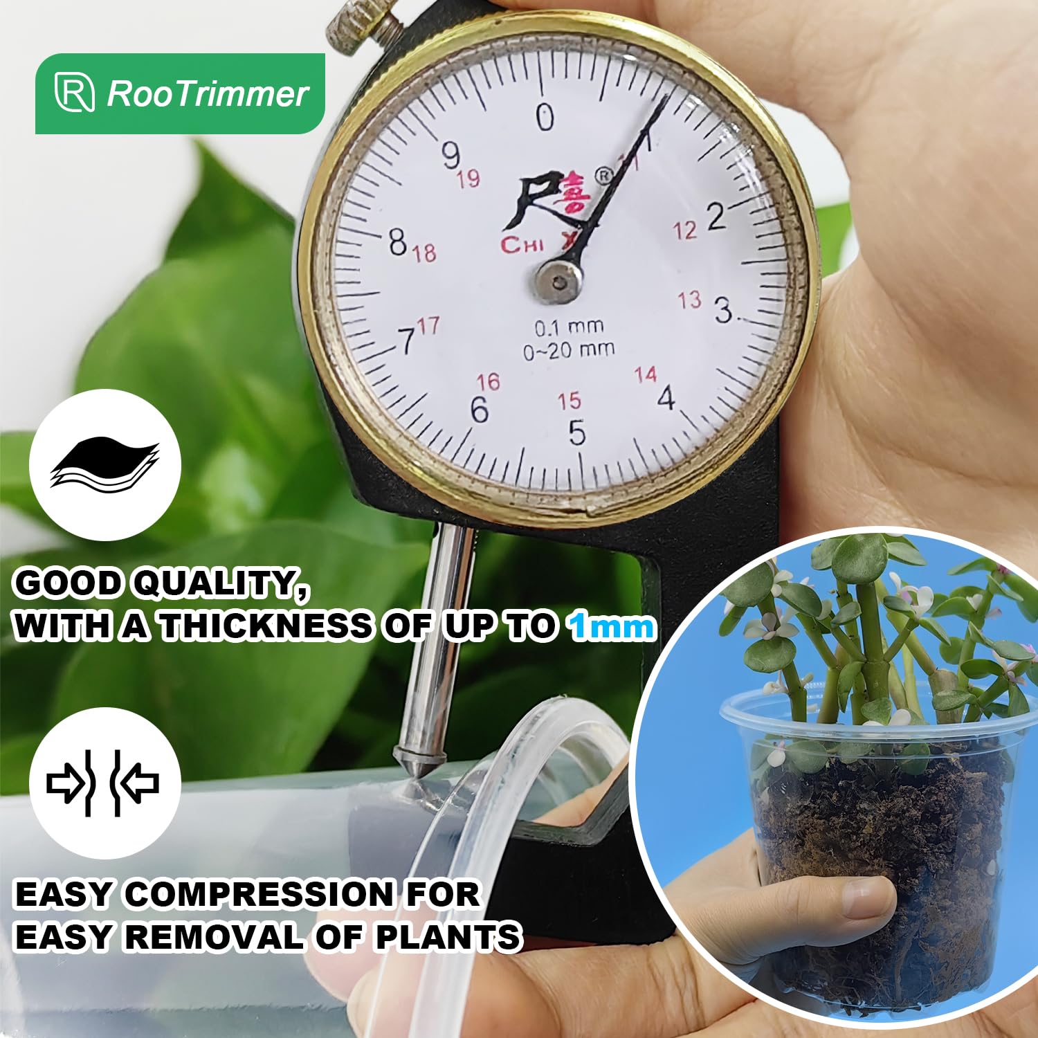 RooTrimmer seeding pots with drainage holes support healthy root development during starter phase.