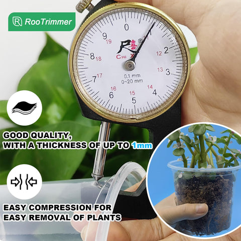 RooTrimmer seeding pots with drainage holes support healthy root development during starter phase.