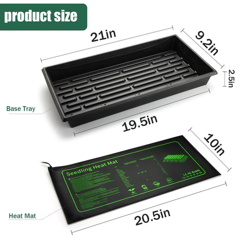 RooTrimmer seedling heat mats provide gentle warmth to accelerate germination.
