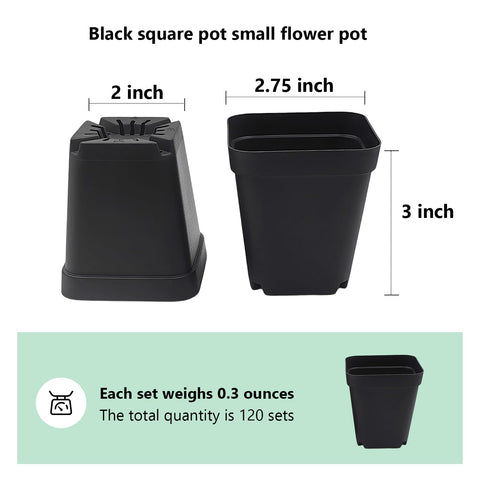 RooTrimmer 2.7in diameter square seedling pot fits germination trays.