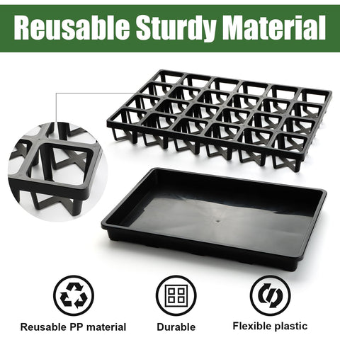 RooTrimmer smooth-edge design reduces soil spill during handling.