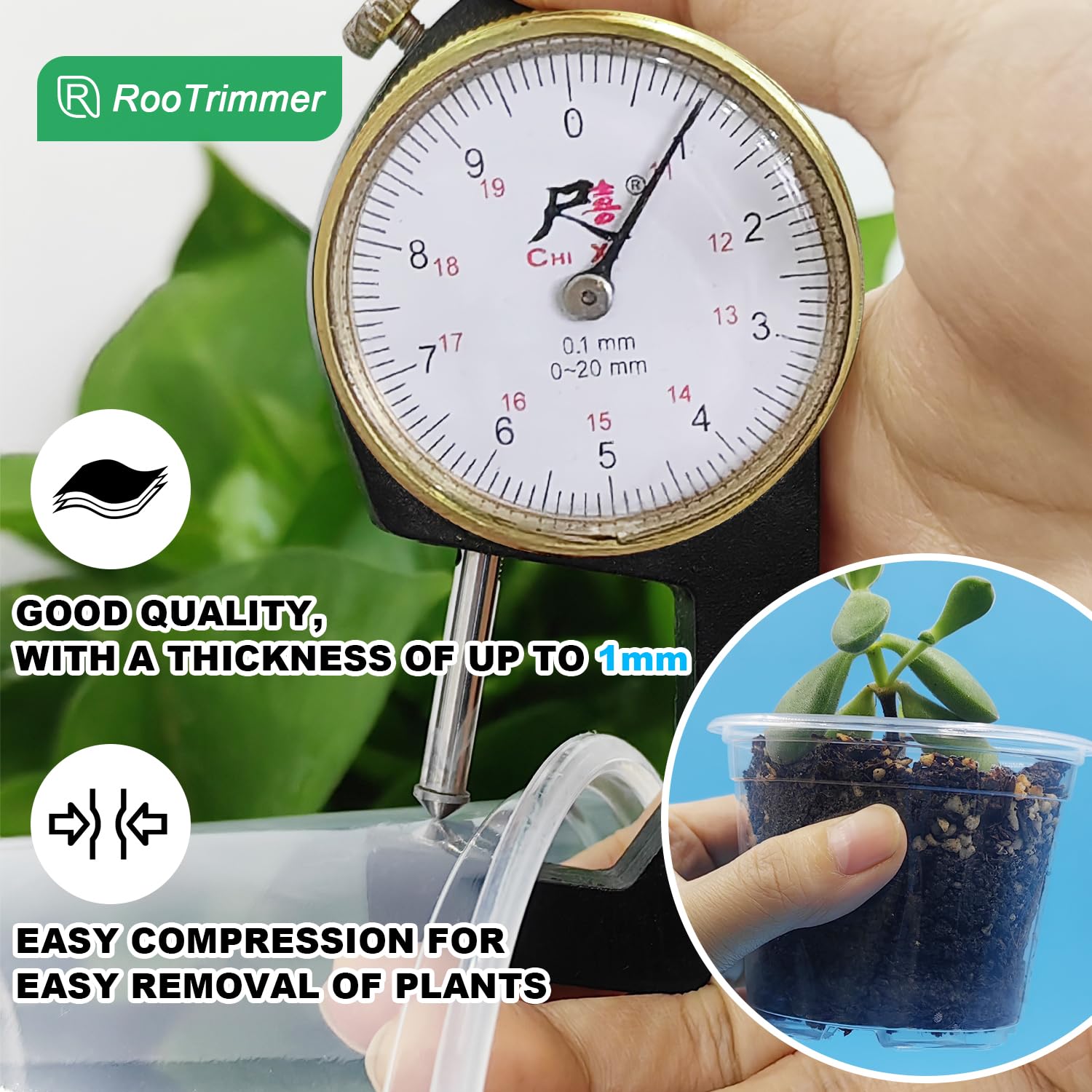 RooTrimmer soft-walled transplant pot for gentle removal