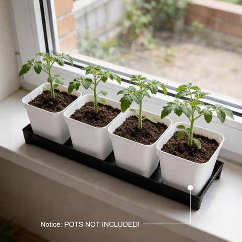 RooTrimmer space saving multi pot tray supports easy plant movement.
