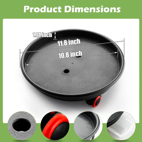 RooTrimmer stackable black planters save space when not in use.