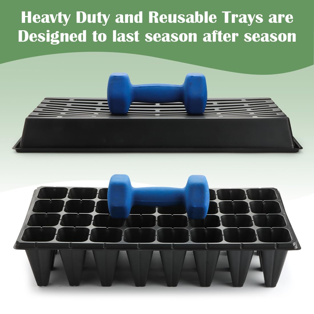 RooTrimmer stackable trays illustrate space-saving design for compact setups
