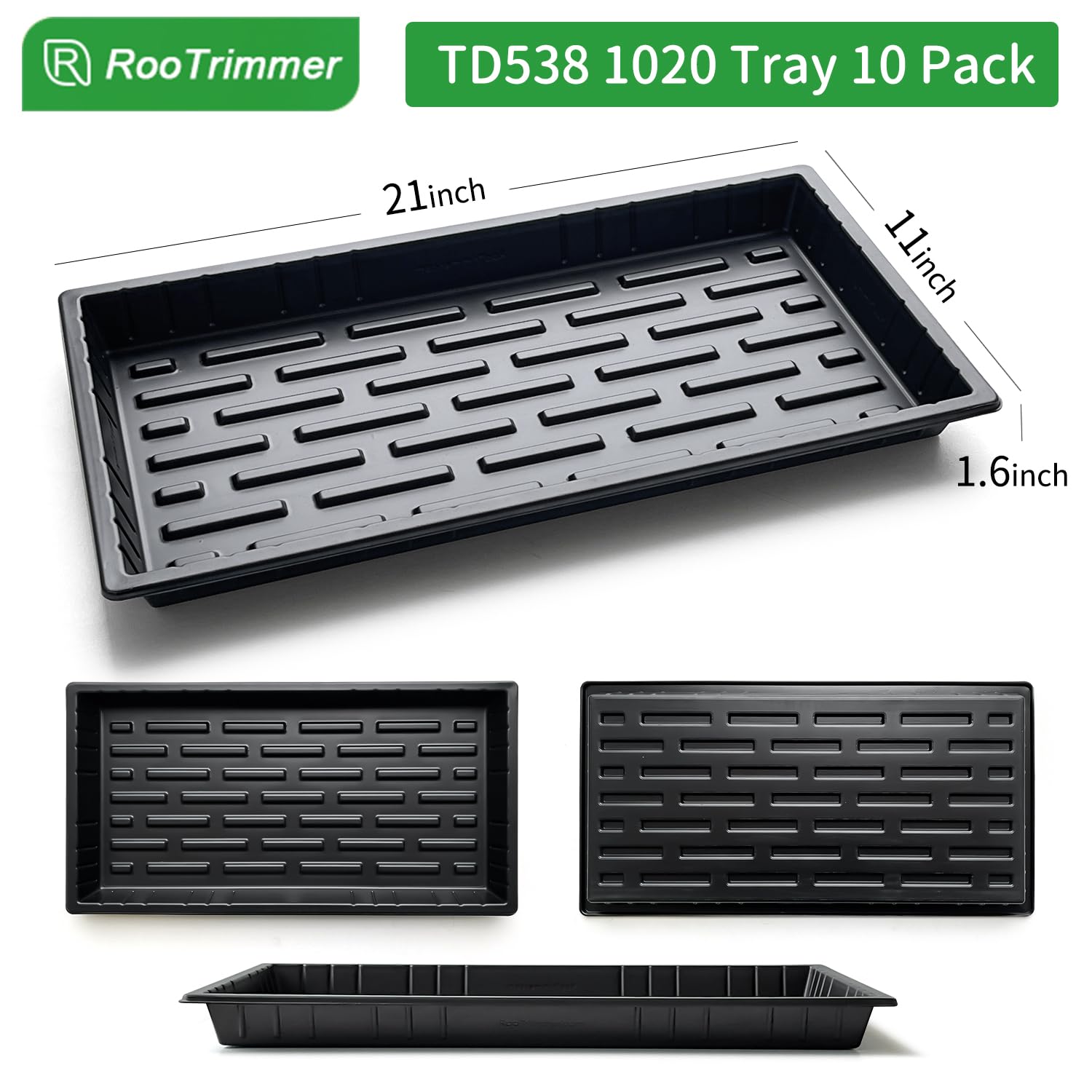 RooTrimmer TD538 1020 tray aligns with 72/128 cell plug trays for stable setup.