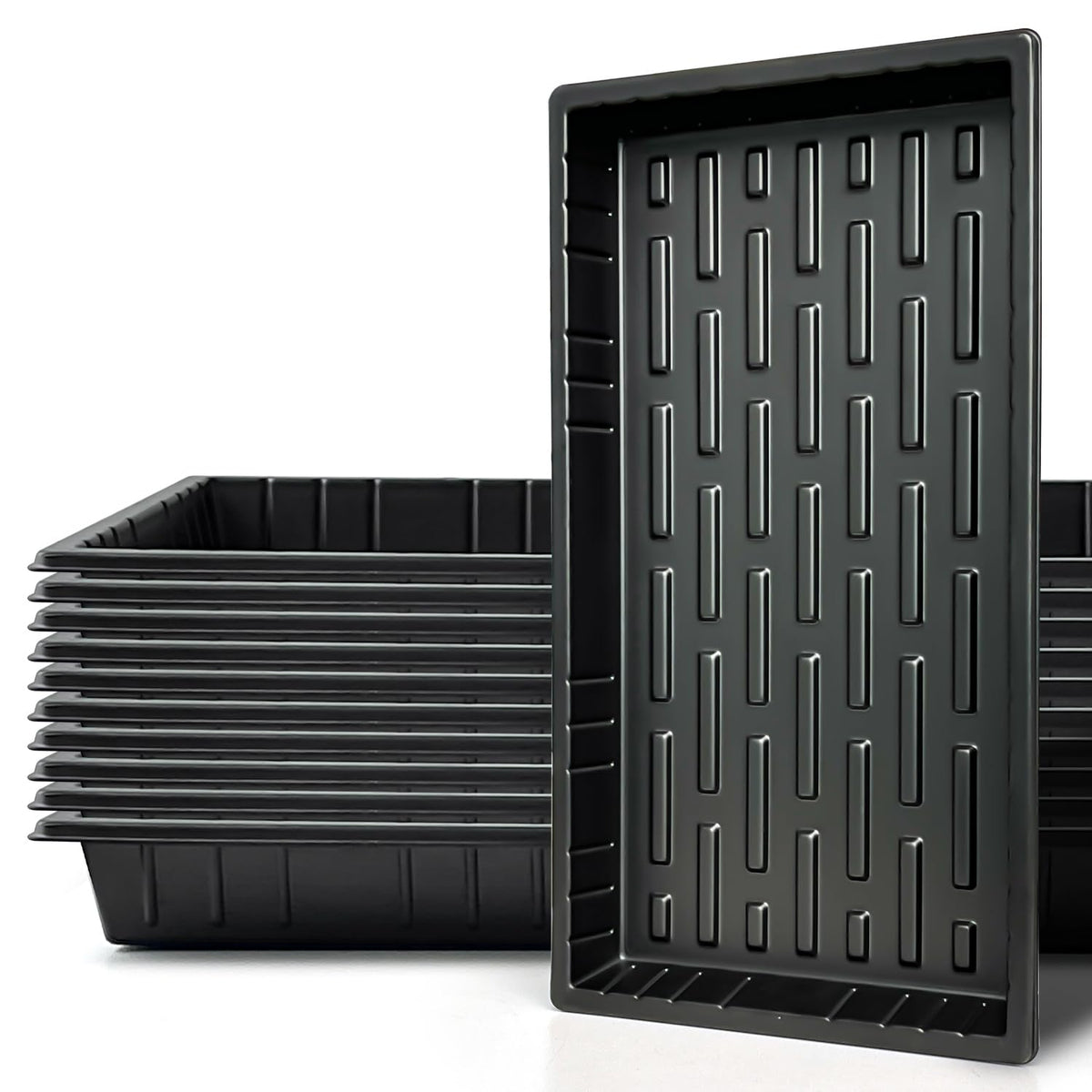 RooTrimmer TD538 1020 tray top view without holes helps keep soil contained.