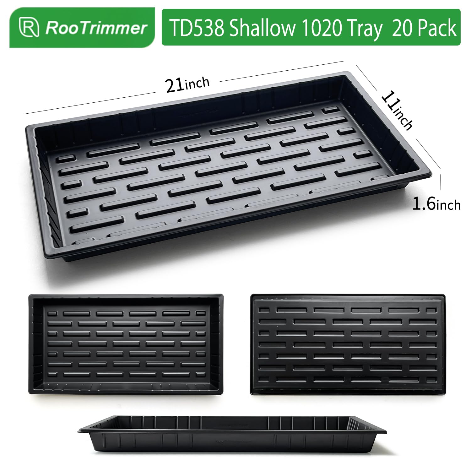 RooTrimmer TD538 durable PS tray, built to withstand handling and reuse.