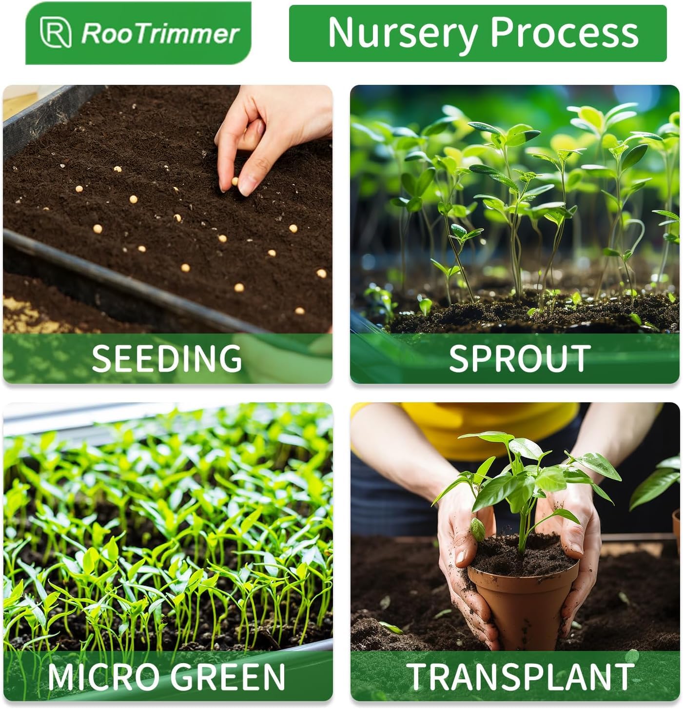 RooTrimmer TD538 no-movement design helps trays stay aligned.