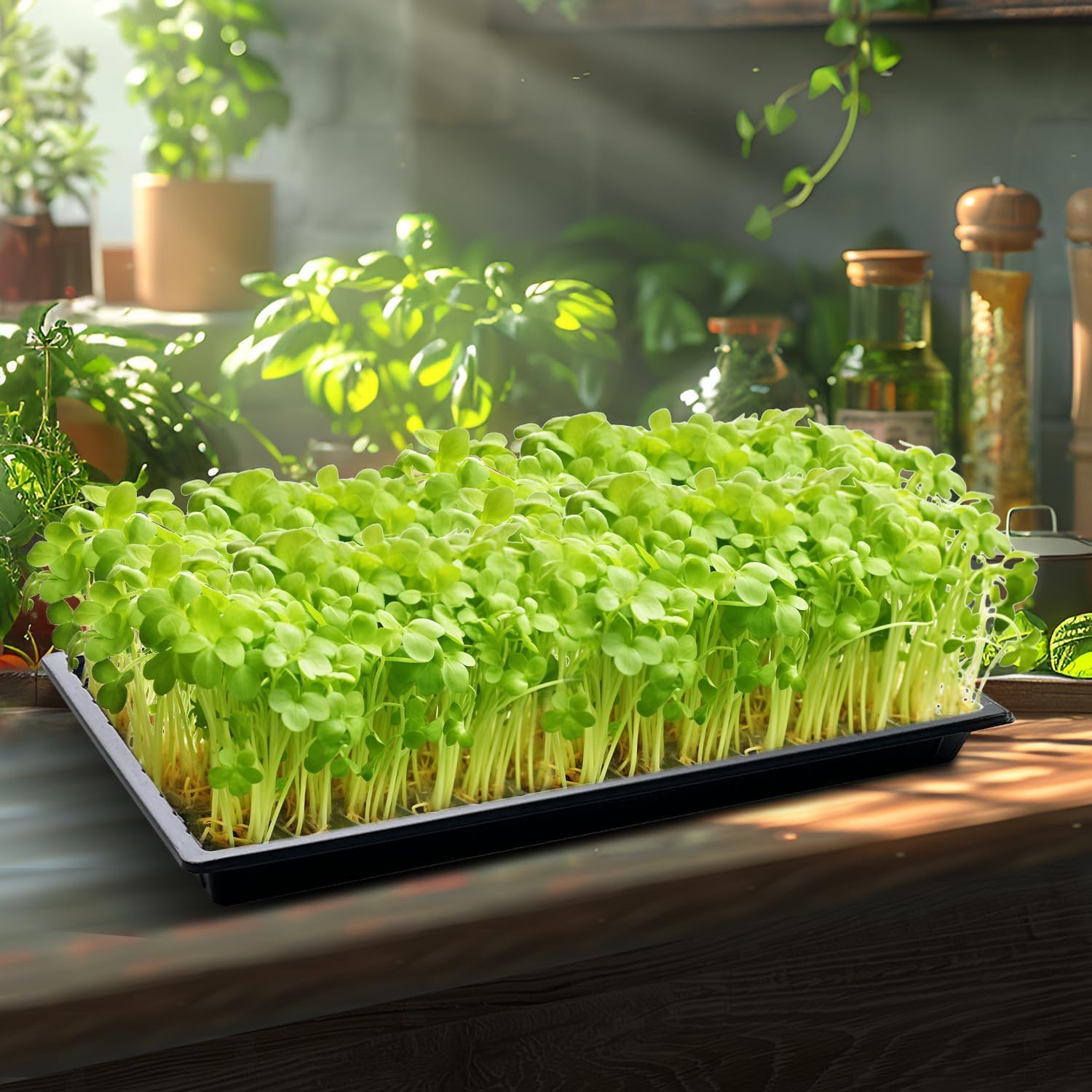 RooTrimmer TD538 plant growing tray 21x11 shows a precise top-to-bottom fit.