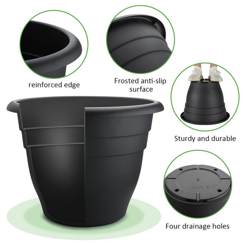 RooTrimmer textured black finish, outdoor-friendly and stylish for patios and gardens.