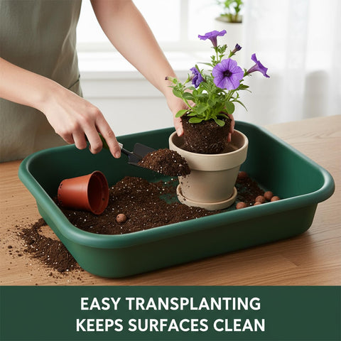RooTrimmer soil-mixing tray suitable for hydroponics or soil cultivation with easy cleanup