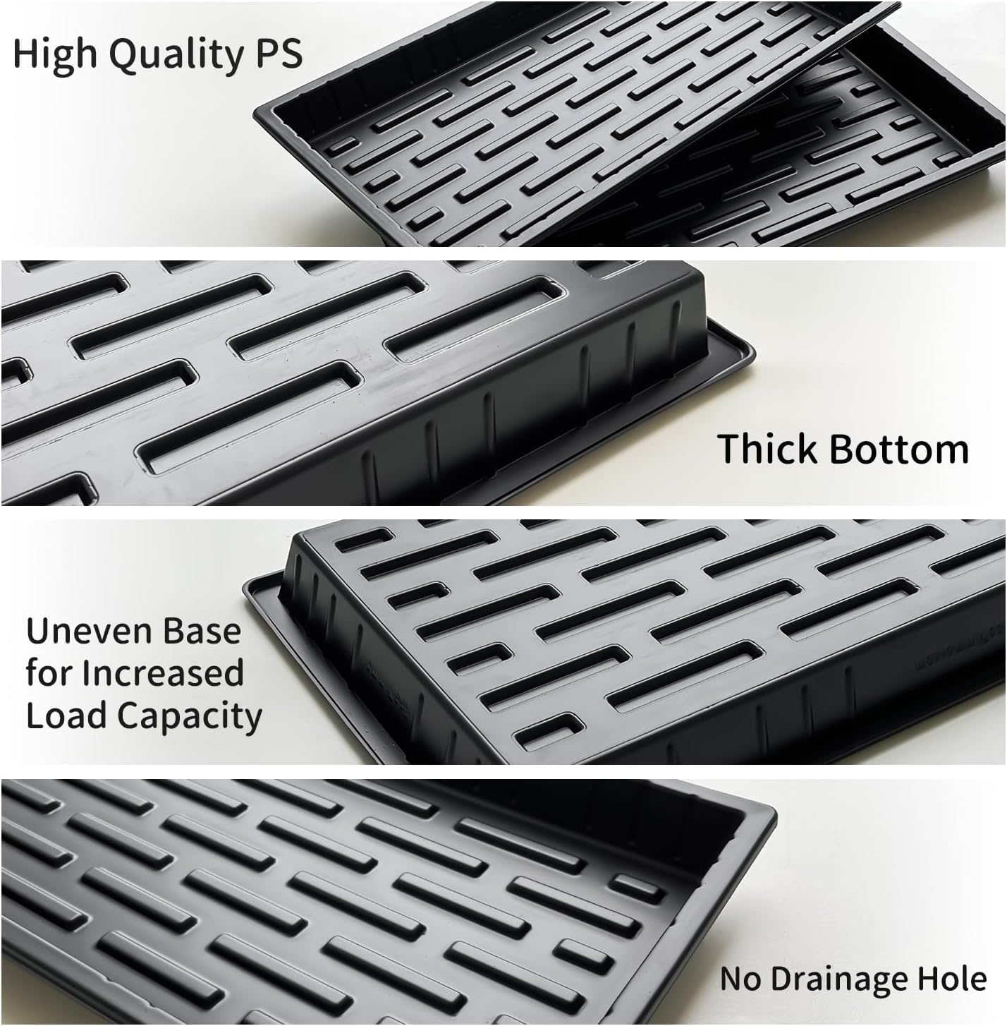 RooTrimmer tray stackable design saves space when stored or moved