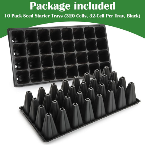 RooTrimmer variety-size trays in multiple cell counts for scalable seed starting.