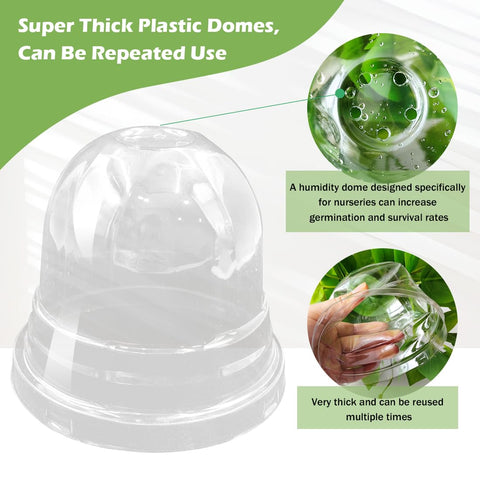 RooTrimmer vented-top dome promotes airflow for healthier seedling development.