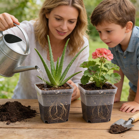 RooTrimmer windowsill garden pot for indoor herb and flower projects.