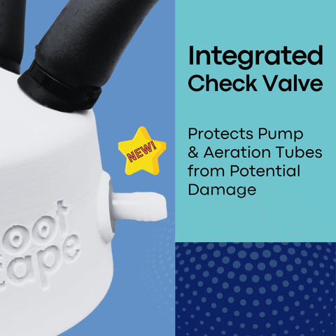 Rootscape diffuser side angle highlights anti-clog design and steady bubble output