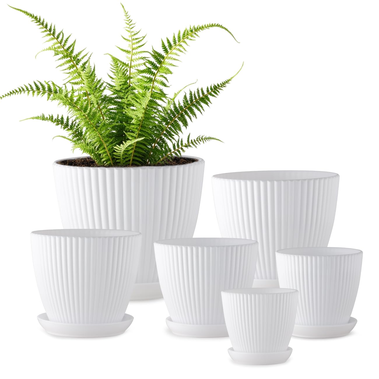 RootTrimmer 7.5-inch pot with drainage holes promotes healthy indoor plant roots