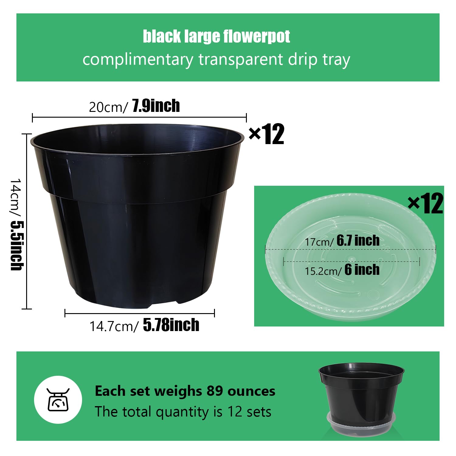 RooTrimmer clear saucer pot highlights water collection to reduce spills