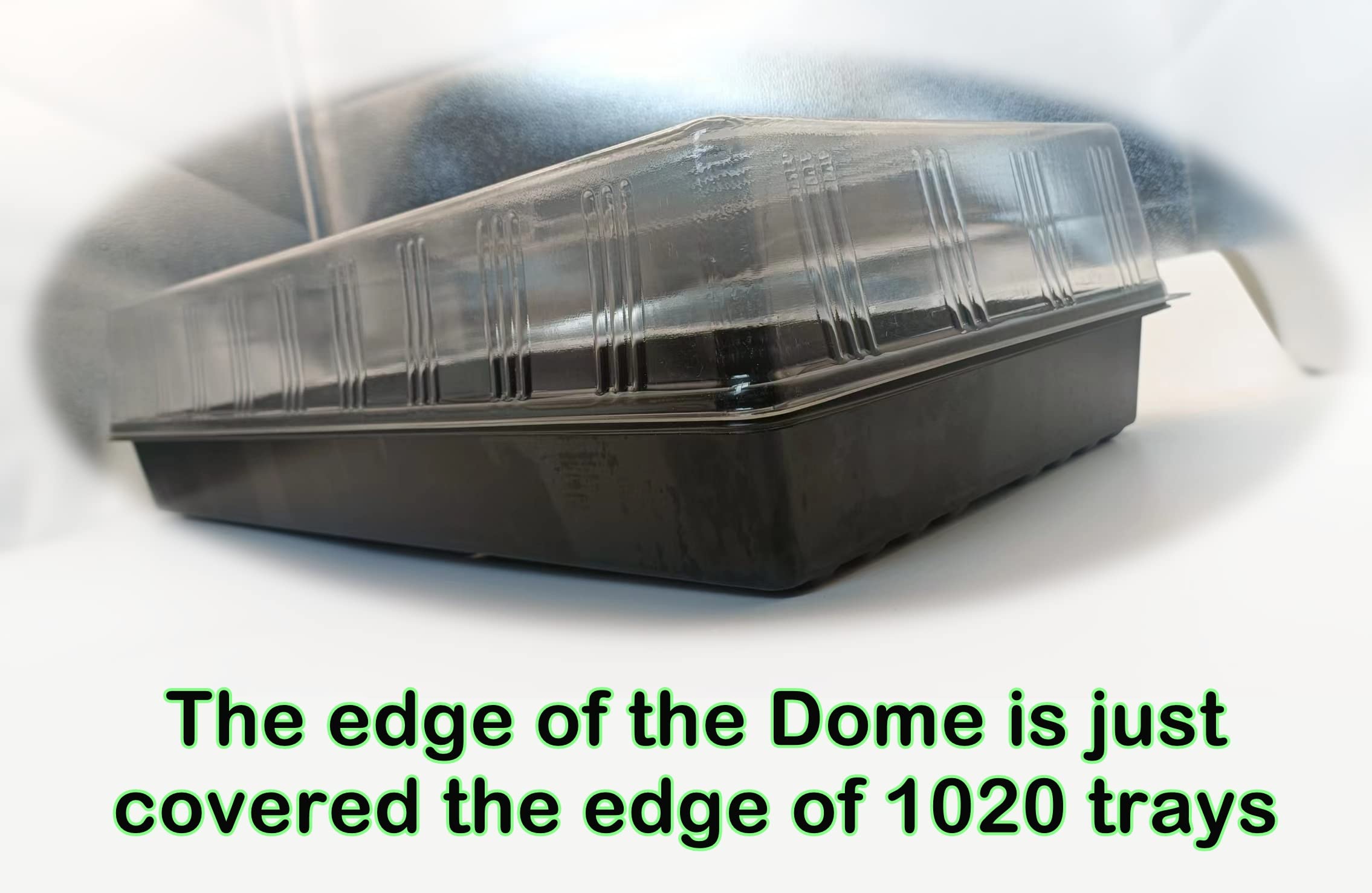 RooTrimmer durable plastic dome offers lasting seed-start protection.