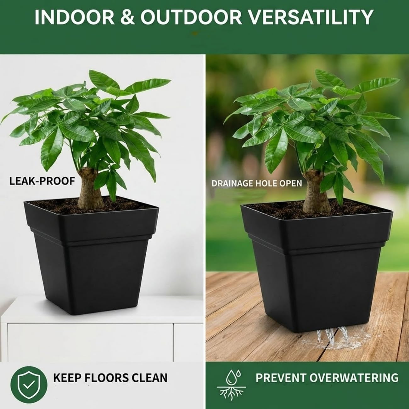 RooTrimmer indoor-outdoor use on patio demonstrates all-weather durability.