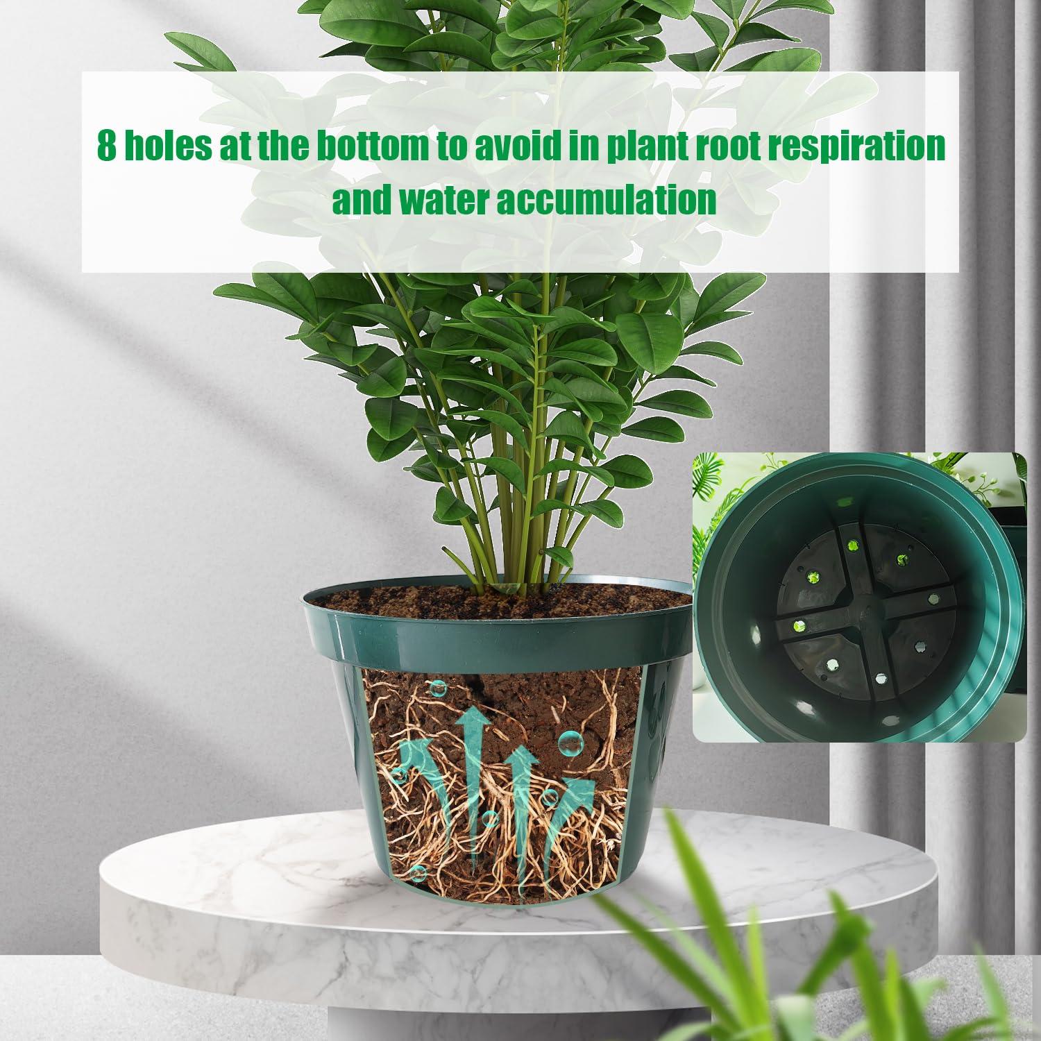 RooTrimmer indoor/outdoor pot set for decks, balconies, and windowsills.