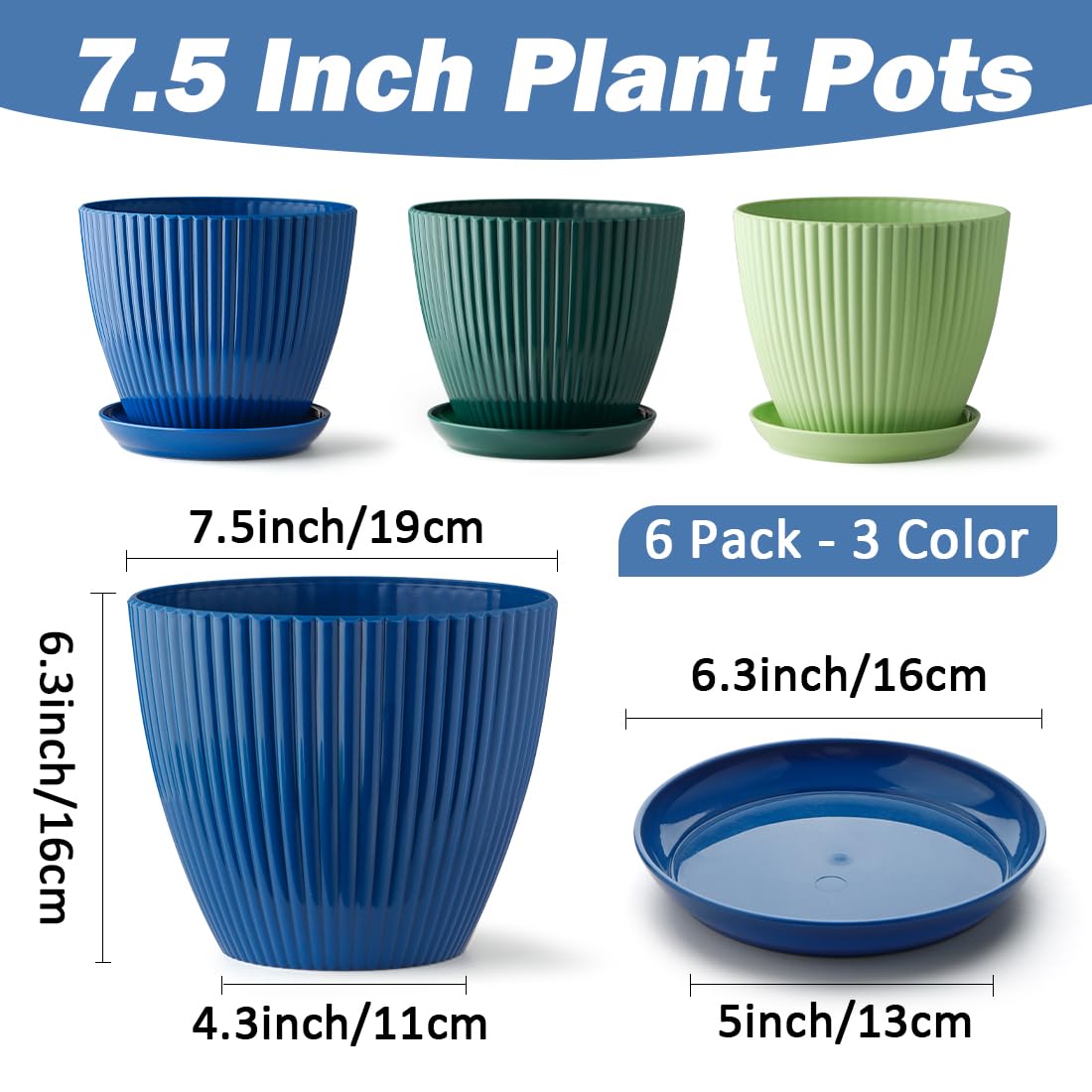 RooTrimmer light green 7.5-inch pot ideal for herbs and flowers