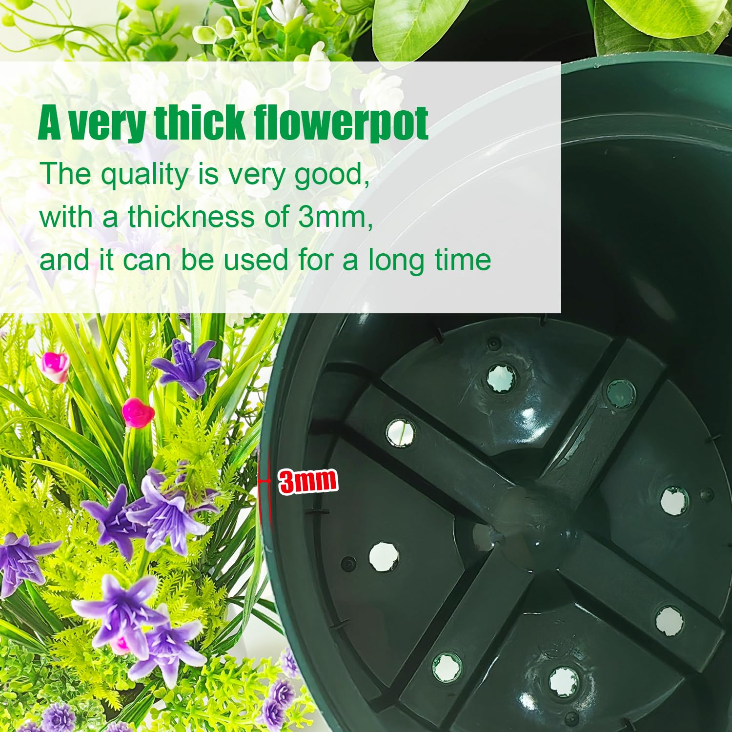 RooTrimmer pot fits mint, orchid, cactus, and other small plants.