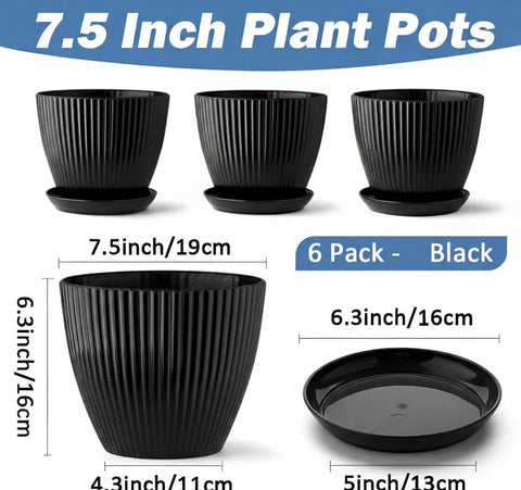 RooTrimmer pot with saucer shows effective drainage protecting floors.